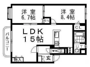 リッチオーク【2階】の間取り