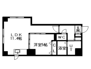 プライムアーバン大通公園Ⅰ【201号室】の間取り