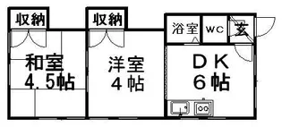 コーポラス千豊第2【202号室】の間取り