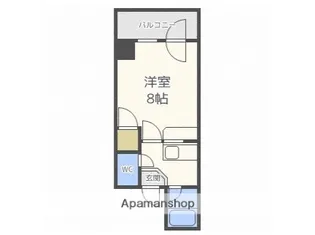 フロンティア菊水【801号室】の間取り