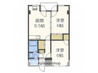 フロンティア菊水【902号室】の間取り