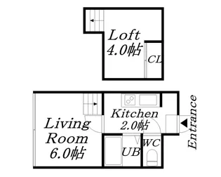 アビアシオン伍番館【306号室】の間取り