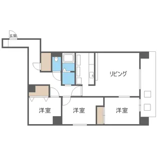 スカイコート【302号室】の間取り