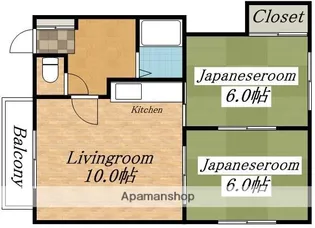 ハイツH・S【4階】の間取り