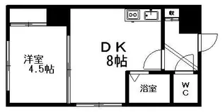 オークハイツ南郷【401号室】の間取り