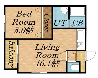 ブラン・ルーチェ【401号室】の間取り