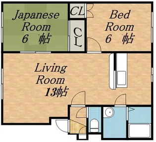 アルフ美園十字街【401号室】の間取り