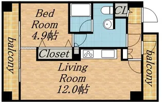 カマール6ー6【905号室】の間取り