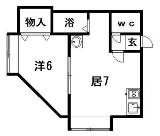 カーサ北野【102号室】の間取り