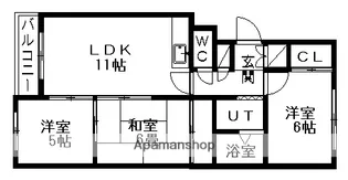 ハイグレード新札幌【111号室】の間取り