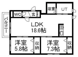 ルーセント【302号室】の間取り