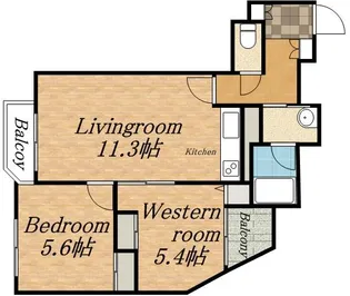 ドリームアベニュー広和NO,16【203号室】の間取り