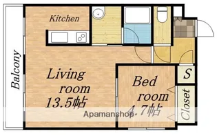 ビューハイム46【5階】の間取り