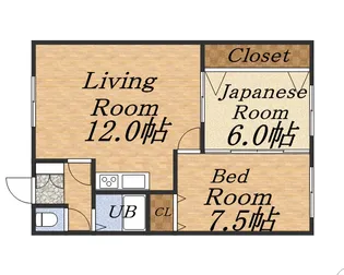 コーポ谷口【201号室】の間取り