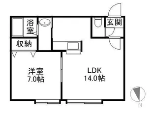 SAFSUMIKAWA【201号室】の間取り