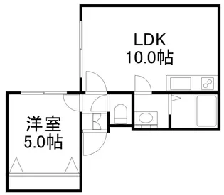 ビブレ南郷通【401号室】の間取り
