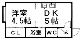 ホワイトパレスキタダⅡ【10号室】の間取り
