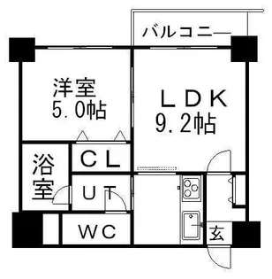 フランセジュール豊平3条【6階】の間取り