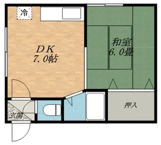 パレスふじい宅建【5号室】の間取り