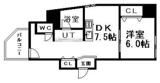 コートロティ大通【6階】の間取り
