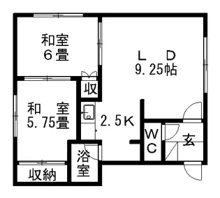 ダコタハウス【102号室】の間取り