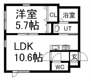 アリエス南郷【4階】の間取り