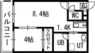 セトルクラシカル【00706号室】の間取り