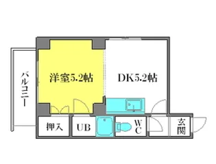 プレジール平岸【00402号室】の間取り