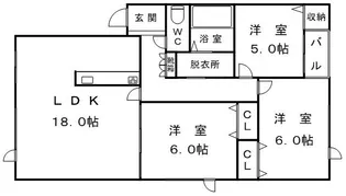 ハイツブラウンⅡ【101号室】の間取り