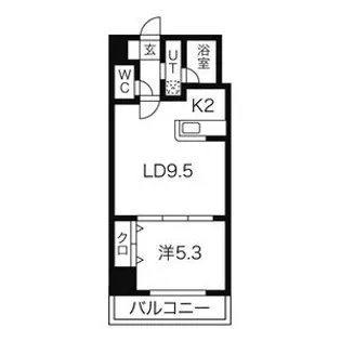 パークヒルズ白石【602号室】の間取り