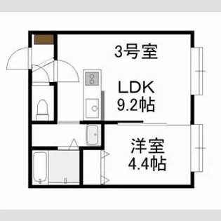 セルグレース北郷【303号室号室】の間取り