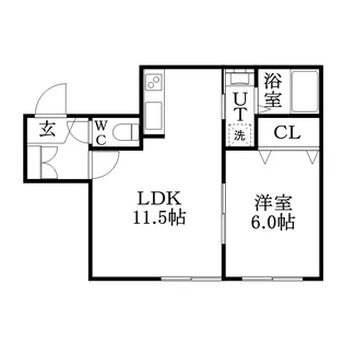A BOND菊水【205号室】の間取り