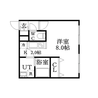 レーベルシャトー菊水【0201号室】の間取り
