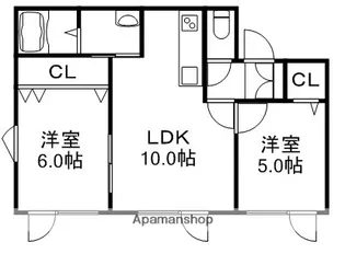 ノースヴィレッジST【2階】の間取り