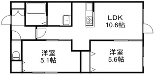 リンクス美園【3階】の間取り
