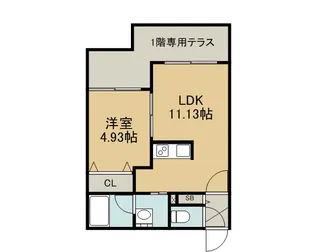 メゾンひばりが丘【1階】の間取り