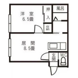 ユニオンスクエア【202号室】の間取り