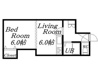 カサデ南郷【302号室】の間取り