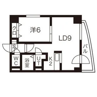 E’FⅡ(エフデュエ)【6階】の間取り