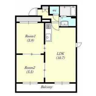 シティアドレ月寒公園【4階】の間取り