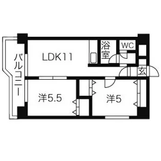グランデース南郷【301号室】の間取り
