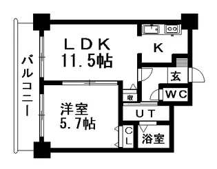 ティアラタワー中島倶楽部【1710号室】の間取り