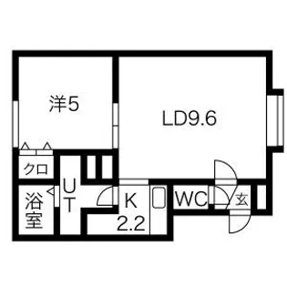 LEAFIN’【202号室】の間取り
