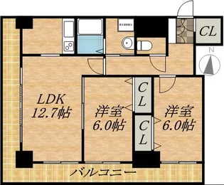 ティアラタワー中島倶楽部(Ⅰ−Ⅳ)【29階】の間取り