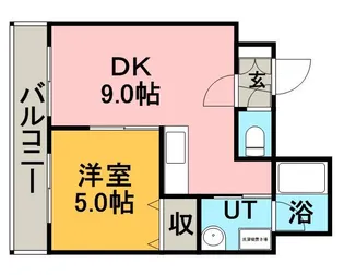 ブランノワールAMJ南郷【307号室】の間取り