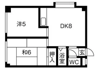 南郷ハイツイレブン【3階】の間取り