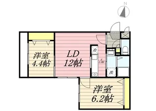 リッシュ平岸【1階】の間取り