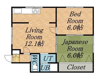 プラザ和泉【202号室】の間取り