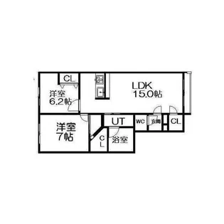 ラ・カーサ・リブロ【102号室】の間取り