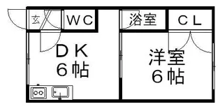 ノヴァ白石ーⅡ【2階】の間取り